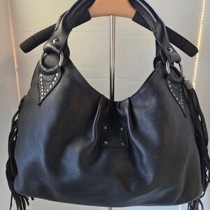STS Ranchwear Women’s Purse Black  Leather Indie Fringe Western Boho
